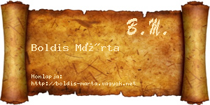 Boldis Márta névjegykártya