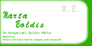 marta boldis business card