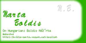 marta boldis business card